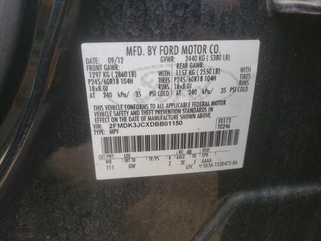 Photo 12 VIN: 2FMDK3JCXDBB01150 - FORD EDGE SEL 