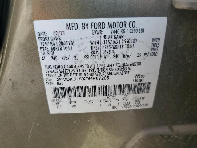 Photo 12 VIN: 2FMDK3JCXDBB87205 - FORD EDGE SEL 