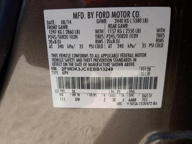 Photo 12 VIN: 2FMDK3JCXEBB13249 - FORD EDGE SEL 