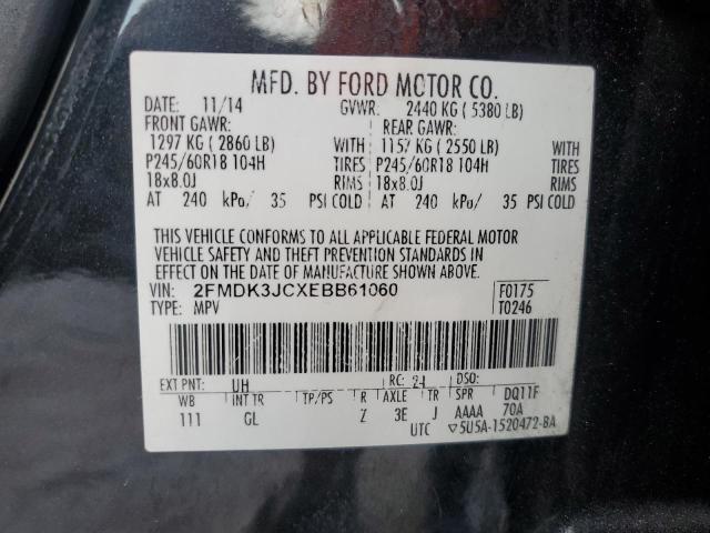 Photo 11 VIN: 2FMDK3JCXEBB61060 - FORD EDGE SEL 