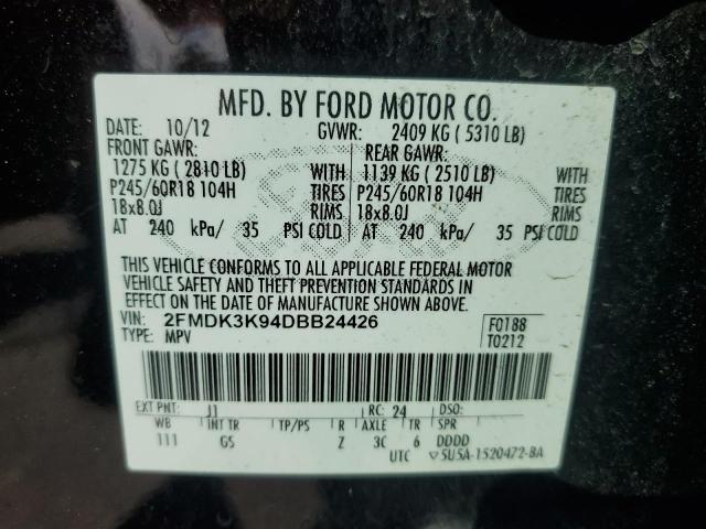 Photo 12 VIN: 2FMDK3K94DBB24426 - FORD EDGE LIMIT 