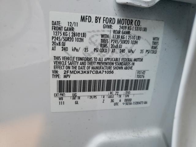 Photo 9 VIN: 2FMDK3K97CBA71056 - FORD EDGE LIMIT 