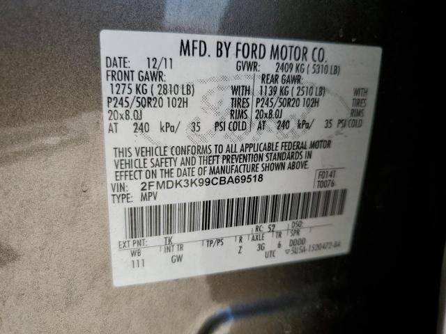 Photo 9 VIN: 2FMDK3K99CBA69518 - FORD EDGE LIMIT 