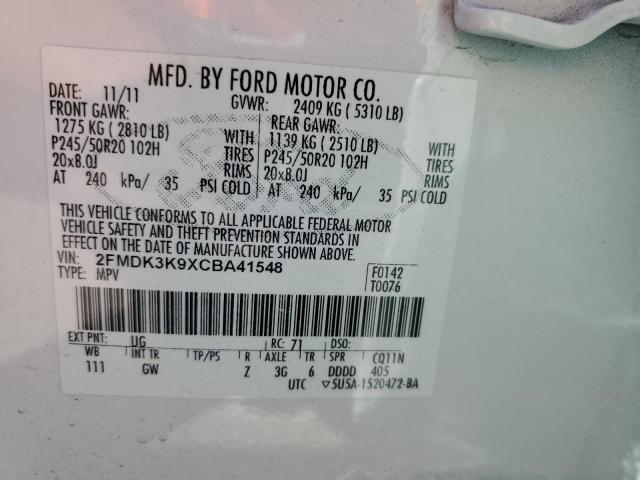 Photo 12 VIN: 2FMDK3K9XCBA41548 - FORD EDGE 