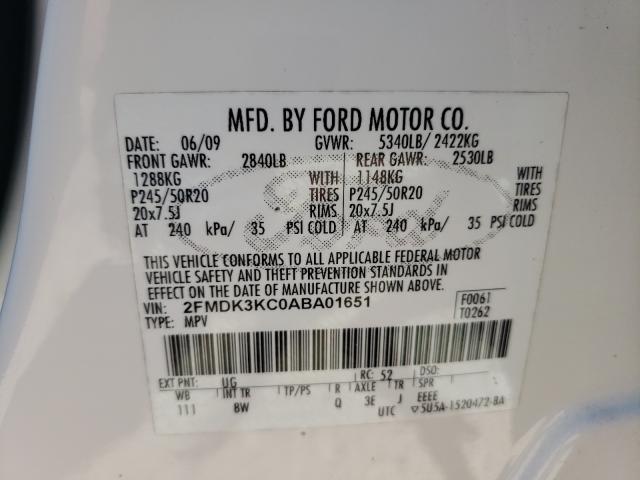 Photo 9 VIN: 2FMDK3KC0ABA01651 - FORD EDGE LIMIT 