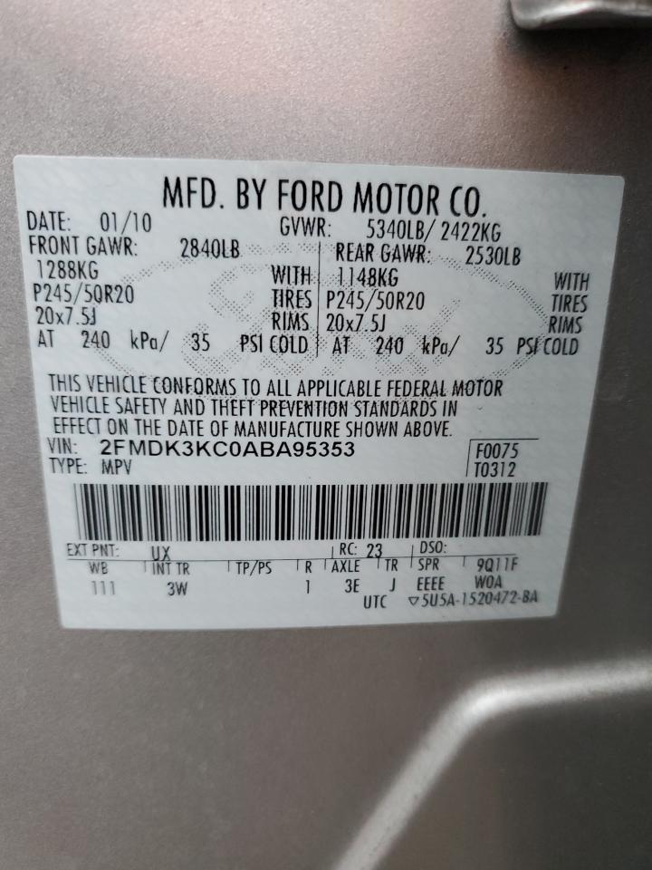 Photo 12 VIN: 2FMDK3KC0ABA95353 - FORD EDGE 