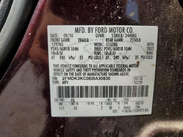 Photo 12 VIN: 2FMDK3KC0BBA30830 - FORD EDGE 