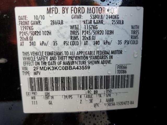 Photo 12 VIN: 2FMDK3KC0BBA43559 - FORD EDGE 