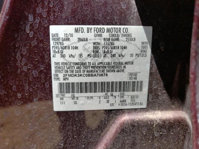 Photo 12 VIN: 2FMDK3KC0BBA70678 - FORD EDGE 