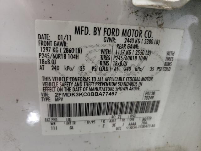 Photo 9 VIN: 2FMDK3KC0BBA77467 - FORD EDGE LIMIT 