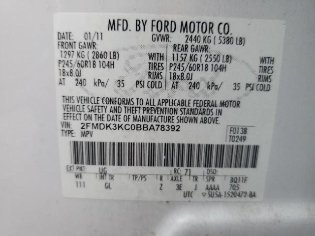 Photo 11 VIN: 2FMDK3KC0BBA78392 - FORD EDGE 