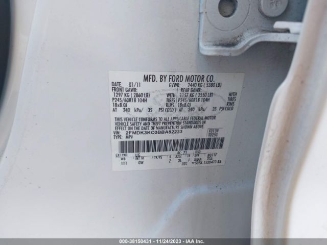 Photo 8 VIN: 2FMDK3KC0BBA82233 - FORD EDGE 