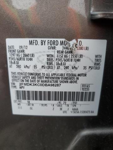 Photo 12 VIN: 2FMDK3KC0DBA98287 - FORD EDGE 