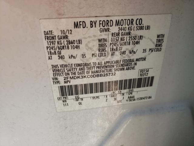 Photo 9 VIN: 2FMDK3KC0DBB25732 - FORD EDGE LIMIT 