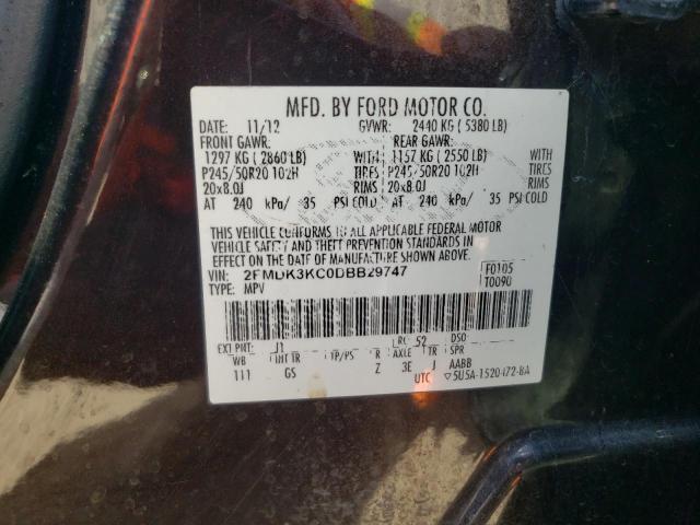 Photo 12 VIN: 2FMDK3KC0DBB29747 - FORD EDGE 