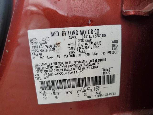 Photo 13 VIN: 2FMDK3KC0EBA11859 - FORD EDGE LIMIT 