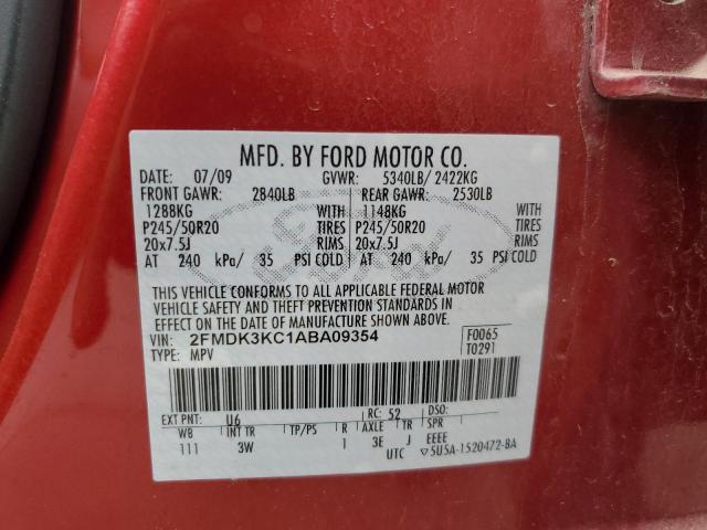 Photo 13 VIN: 2FMDK3KC1ABA09354 - FORD EDGE 