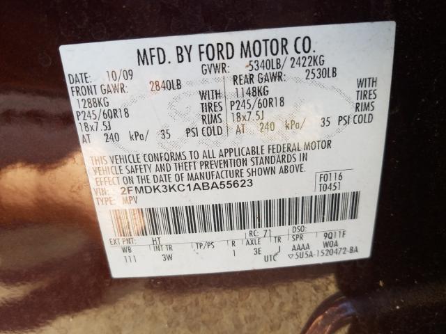 Photo 9 VIN: 2FMDK3KC1ABA55623 - FORD EDGE LIMIT 