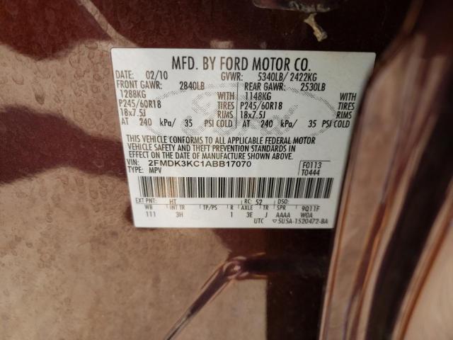 Photo 9 VIN: 2FMDK3KC1ABB17070 - FORD EDGE LIMIT 