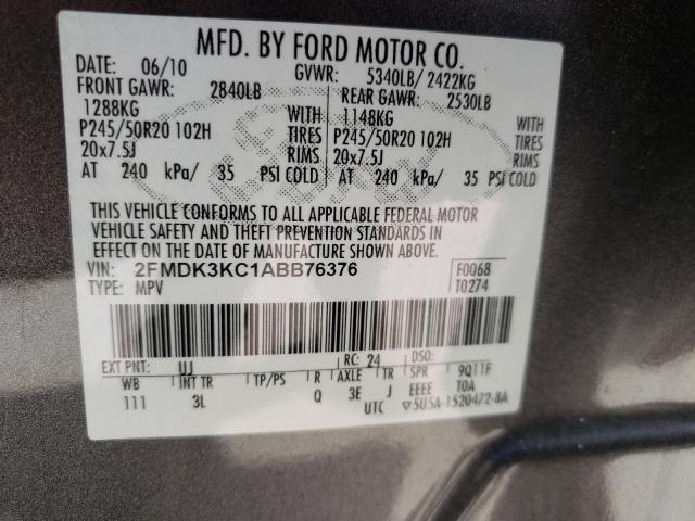 Photo 9 VIN: 2FMDK3KC1ABB76376 - FORD EDGE LIMIT 