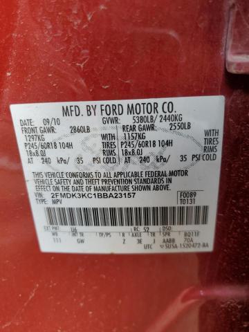 Photo 12 VIN: 2FMDK3KC1BBA23157 - FORD EDGE 