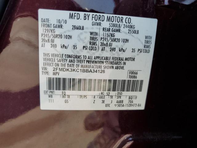 Photo 12 VIN: 2FMDK3KC1BBA34126 - FORD EDGE LIMIT 