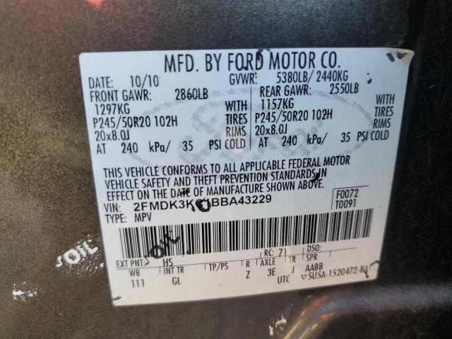 Photo 12 VIN: 2FMDK3KC1BBA43229 - FORD EDGE 