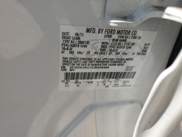 Photo 11 VIN: 2FMDK3KC1CBA09499 - FORD EDGE LIMIT 