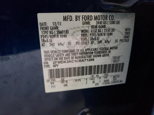 Photo 9 VIN: 2FMDK3KC1CBA71288 - FORD EDGE LIMIT 