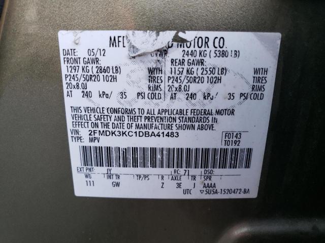 Photo 12 VIN: 2FMDK3KC1DBA41483 - FORD EDGE 