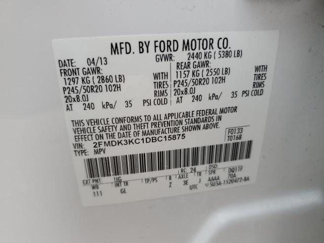 Photo 12 VIN: 2FMDK3KC1DBC15875 - FORD EDGE LIMIT 