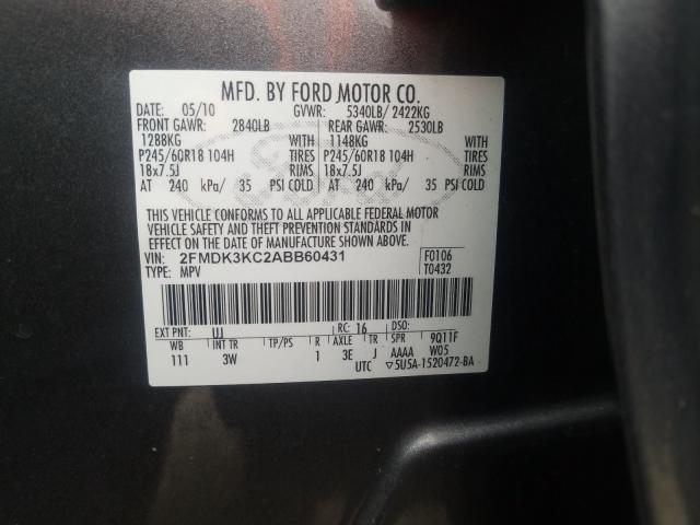 Photo 9 VIN: 2FMDK3KC2ABB60431 - FORD EDGE LIMIT 