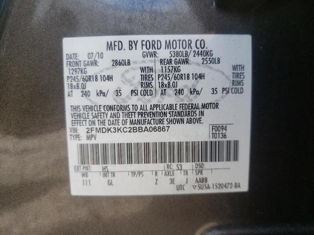 Photo 9 VIN: 2FMDK3KC2BBA06867 - FORD EDGE LIMIT 