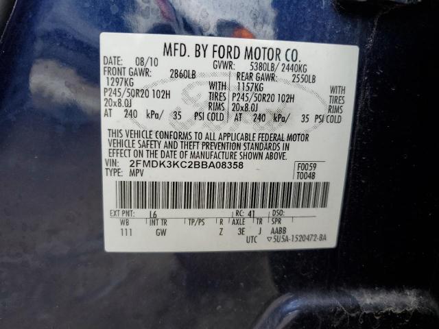 Photo 12 VIN: 2FMDK3KC2BBA08358 - FORD EDGE LIMIT 