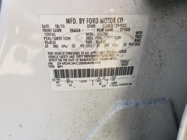 Photo 9 VIN: 2FMDK3KC2BBA08568 - FORD EDGE LIMIT 