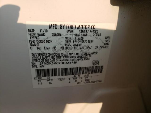 Photo 9 VIN: 2FMDK3KC2BBA56748 - FORD EDGE LIMIT 