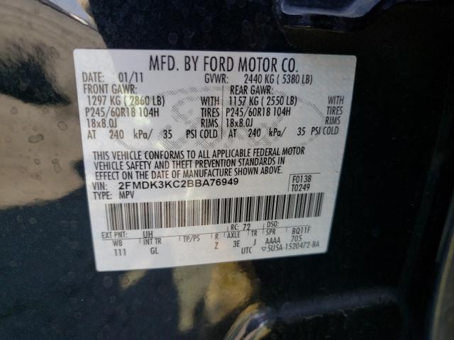 Photo 9 VIN: 2FMDK3KC2BBA76949 - FORD EDGE LIMIT 