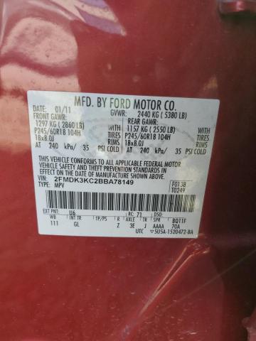 Photo 12 VIN: 2FMDK3KC2BBA78149 - FORD EDGE LIMIT 