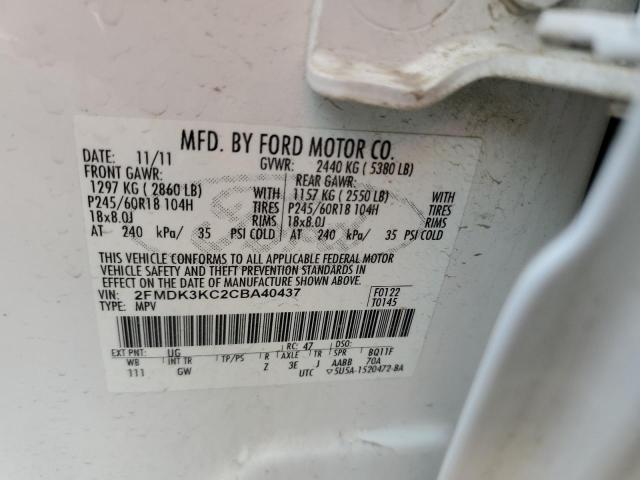 Photo 12 VIN: 2FMDK3KC2CBA40437 - FORD EDGE LIMIT 