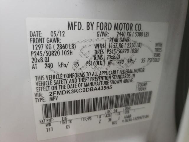 Photo 9 VIN: 2FMDK3KC2DBA43565 - FORD EDGE LIMIT 