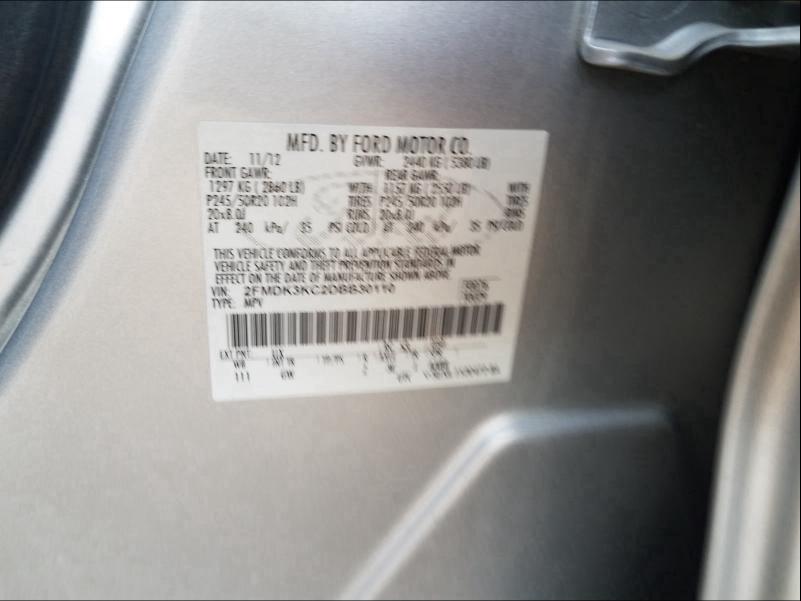 Photo 9 VIN: 2FMDK3KC2DBB30110 - FORD EDGE LIMIT 