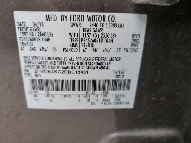 Photo 12 VIN: 2FMDK3KC2DBC18431 - FORD EDGE 