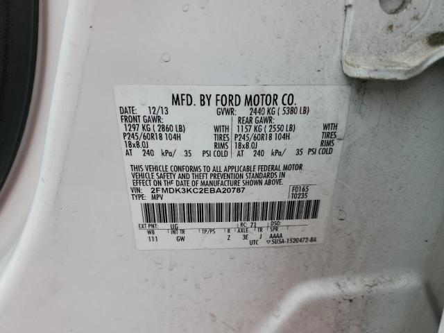 Photo 12 VIN: 2FMDK3KC2EBA20787 - FORD EDGE 