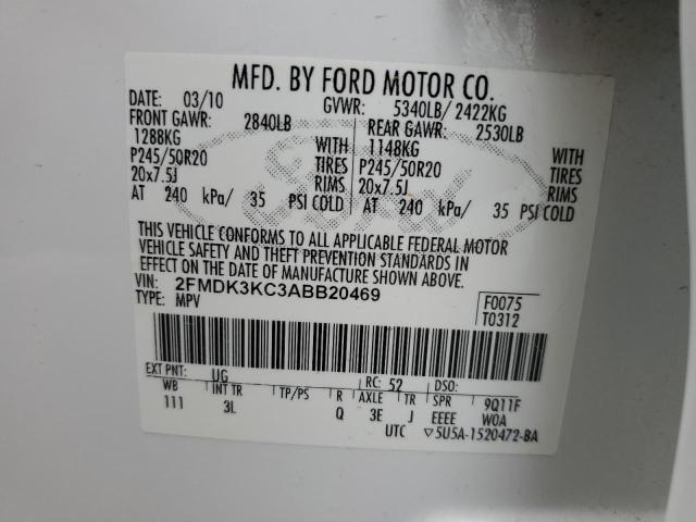 Photo 12 VIN: 2FMDK3KC3ABB20469 - FORD EDGE 