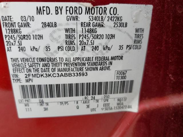 Photo 12 VIN: 2FMDK3KC3ABB33593 - FORD EDGE 