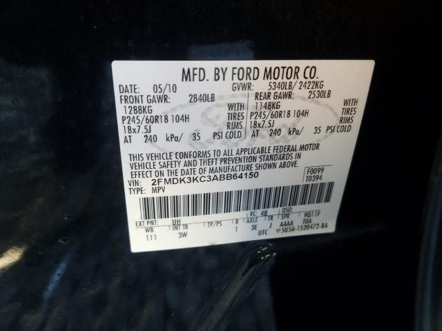 Photo 9 VIN: 2FMDK3KC3ABB64150 - FORD EDGE LIMIT 