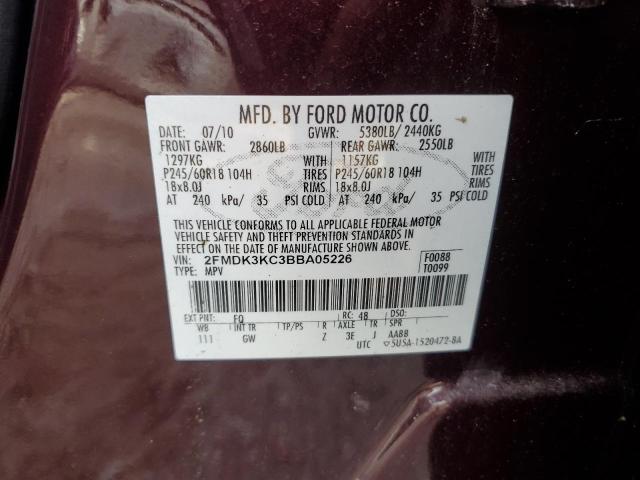 Photo 12 VIN: 2FMDK3KC3BBA05226 - FORD EDGE LIMIT 