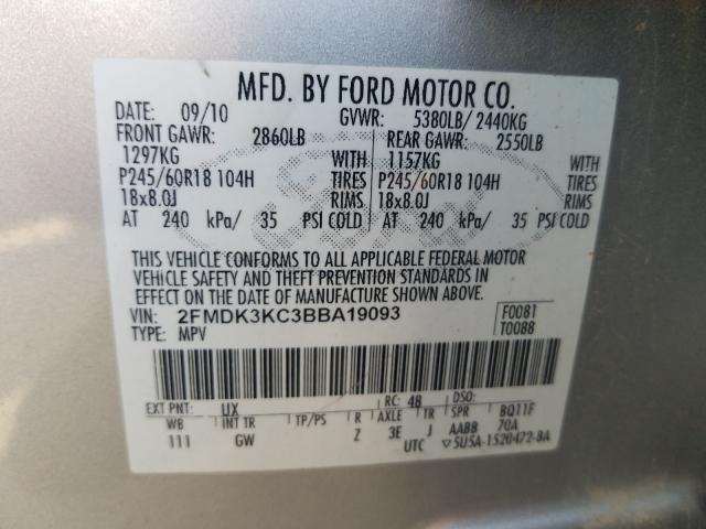 Photo 9 VIN: 2FMDK3KC3BBA19093 - FORD EDGE LIMIT 