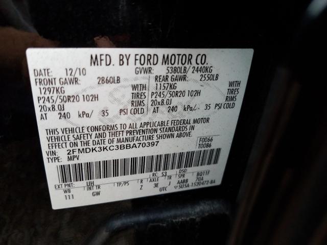 Photo 9 VIN: 2FMDK3KC3BBA70397 - FORD EDGE LIMIT 