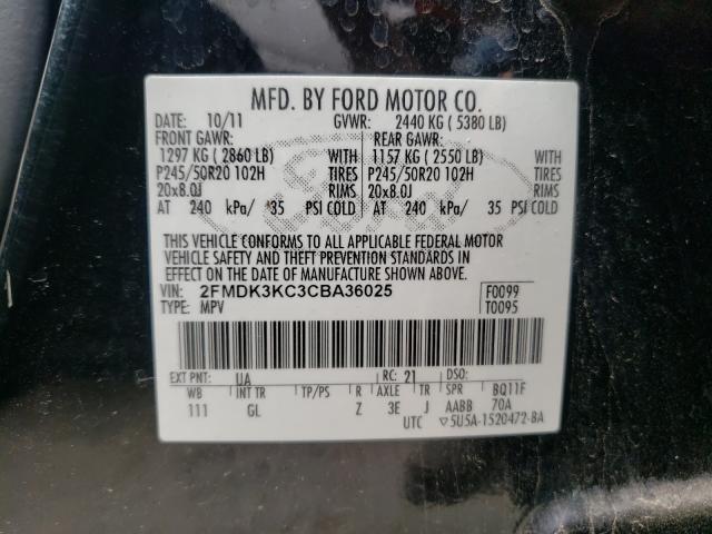 Photo 9 VIN: 2FMDK3KC3CBA36025 - FORD EDGE LIMIT 